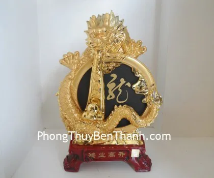 Rồng xanh cuộn mình trên bụi sen - tứ quý hưng long K160M