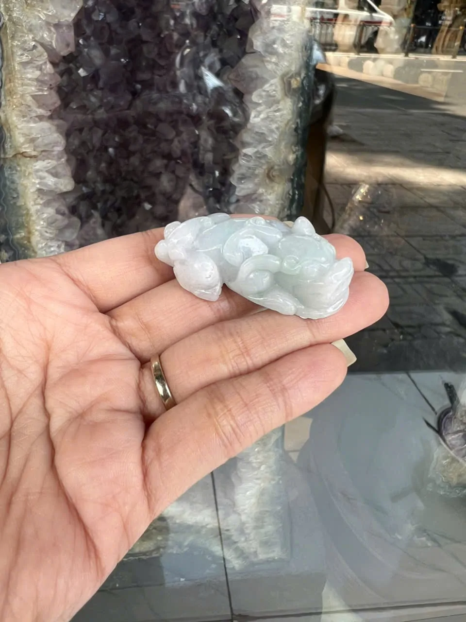 Tỳ hưu ngọc phỉ thúy xanh bạch A+++++ (GCN 17733 - 27.18 gr) S6899-S1-5653